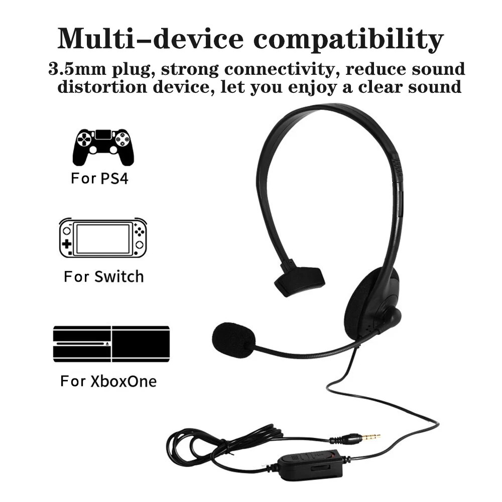 Call Center Wired Headset With Noise Canceling Mic One-Ear Telephone Clear Call Single Sided Headphones For PC Computer Laptop. 