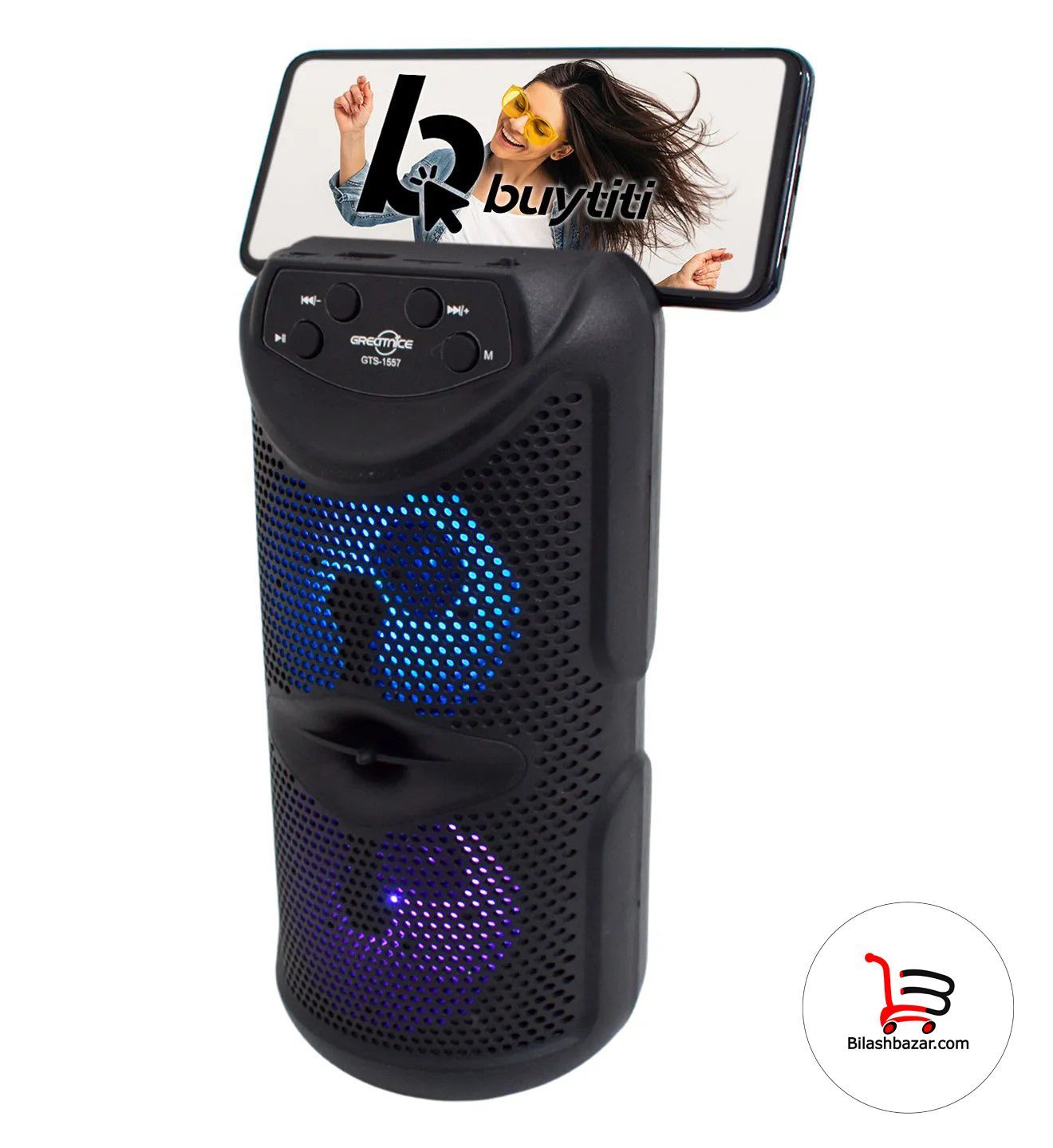 GTS 1557 Bluetooth Speaker / Big Sound Hi-Fi Speaker /GTS Wireless Speaker / 6 Inch Speaker - Speaker