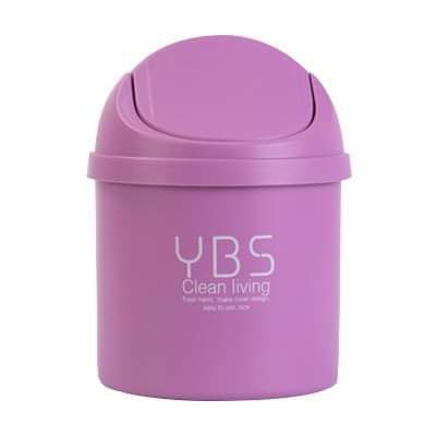 Mini Waste Bin Trash Mini Trash Can with Lid Mini Desktop Swing-lid Trash Can Bathroom Garbage Can with Cover Home Office room. 