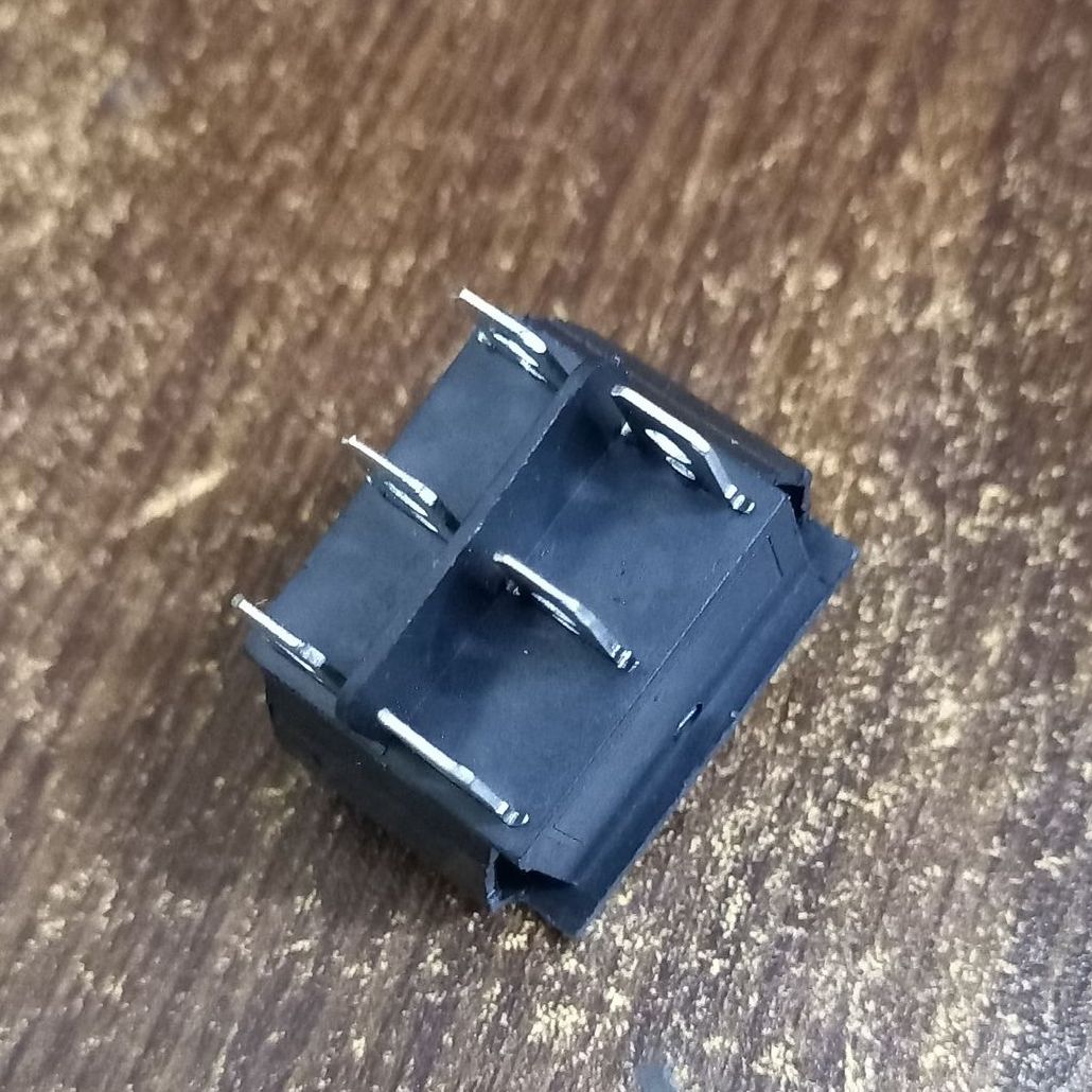 3 POSITIONS ROCKER Switch 6 Pin 16A 250V 3 Positions DPDT ON-OFF-ON 6Pin BLACK Color Rocker Switches Car Auto Boat Power Rocker Switches. 