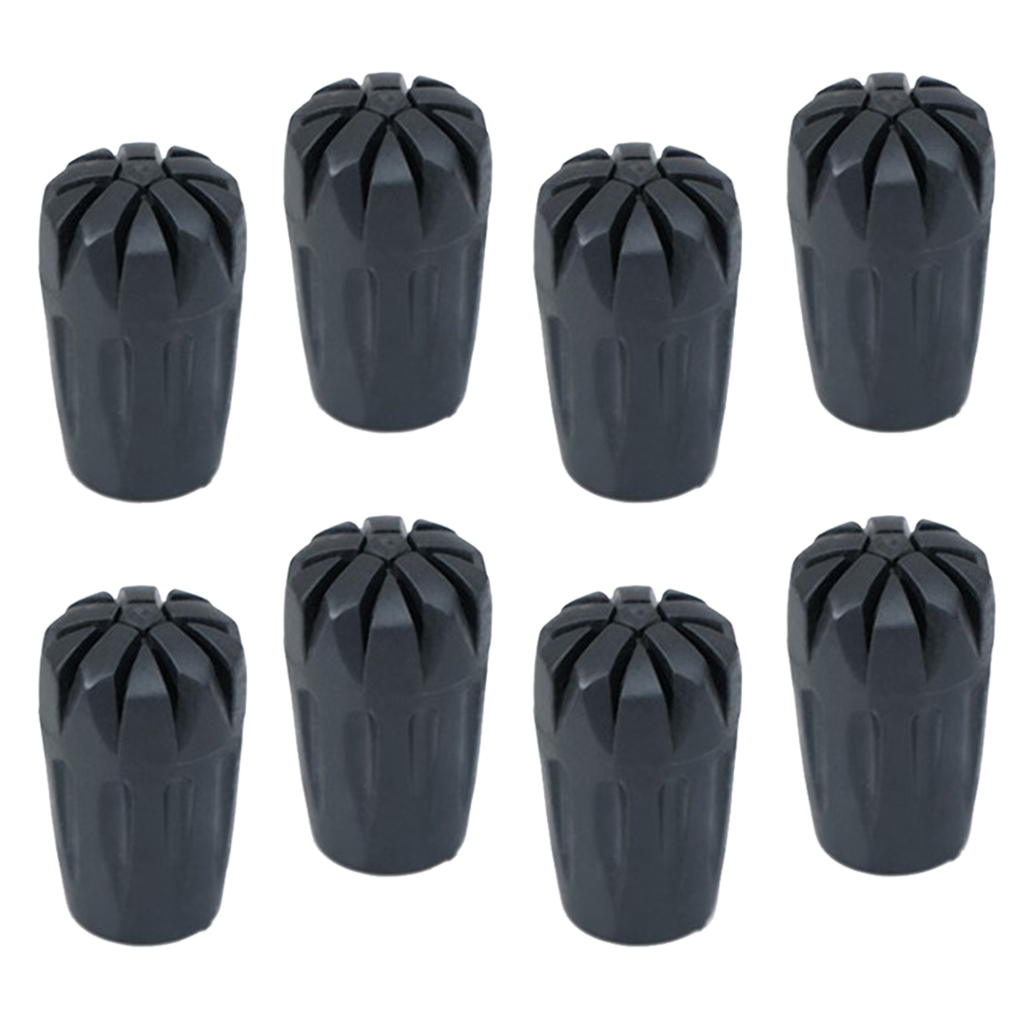 8 Pieces Trekking Hiking Stick Tips Antislip Walking Pole Cap Cover Replacement Protector Cover End Protector Cover Access. 