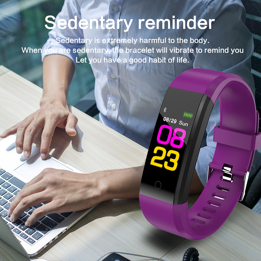 ID115 PLUS Color Screen Smart Bracelet With Dynamic Heart Rate Monitoring/Call/Message Reminder. 