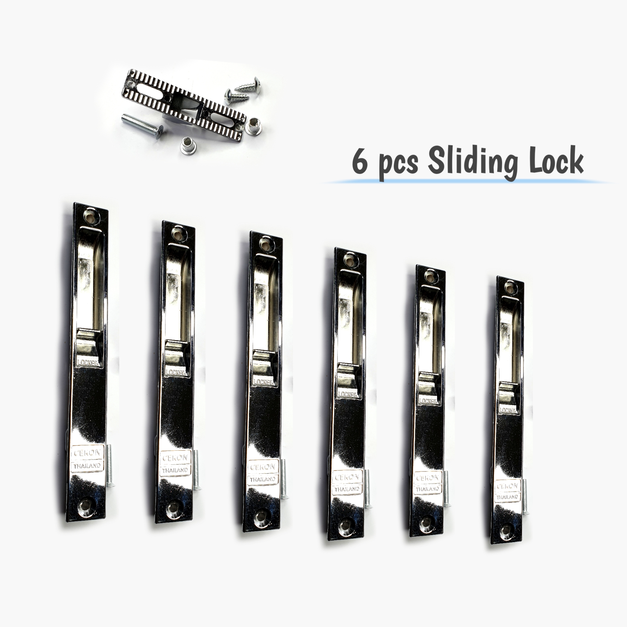 6 pcs Aluminum Window Slide Lock / sliding lock. 