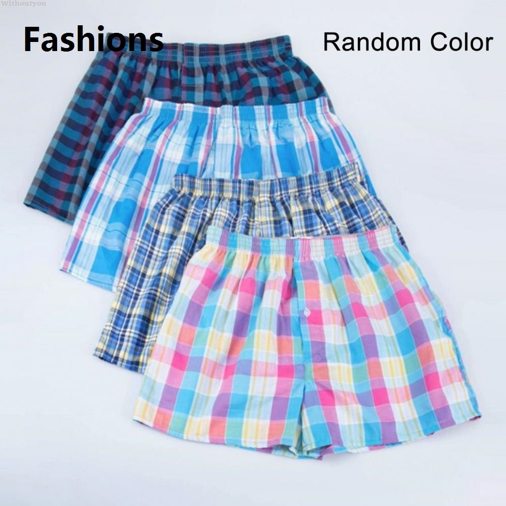Fashions Withoutyou Lingerie Soft HombrePara Fit Panties Large Plaid Men's High Portable Waist Casual Stitching Sleeping Ripa Interior Sexi Cueca