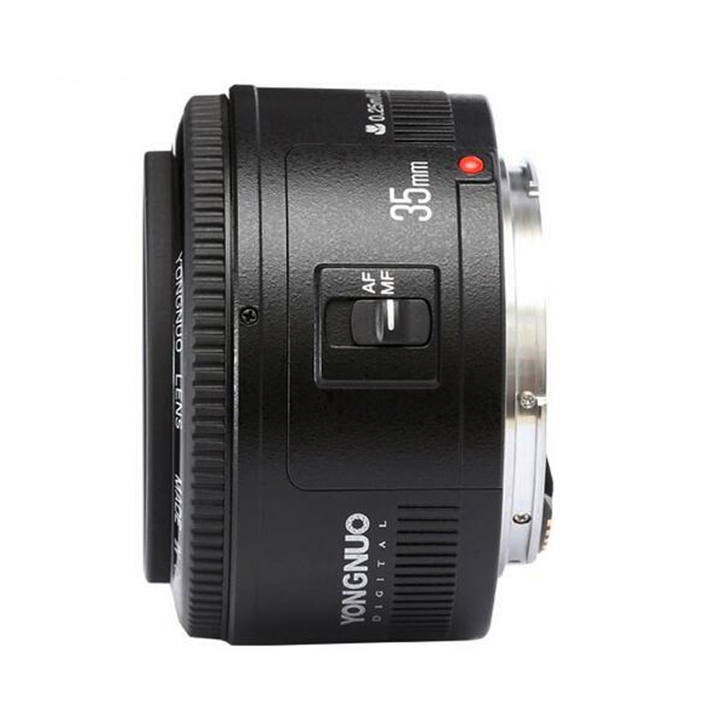 YN35MM AF MF YONGNUO 35mm F2 Lens Large Aperture Wide-angle Fixed Focus Lens for Canon EOS EF DSLR Full-frame APS-C Cameras. 
