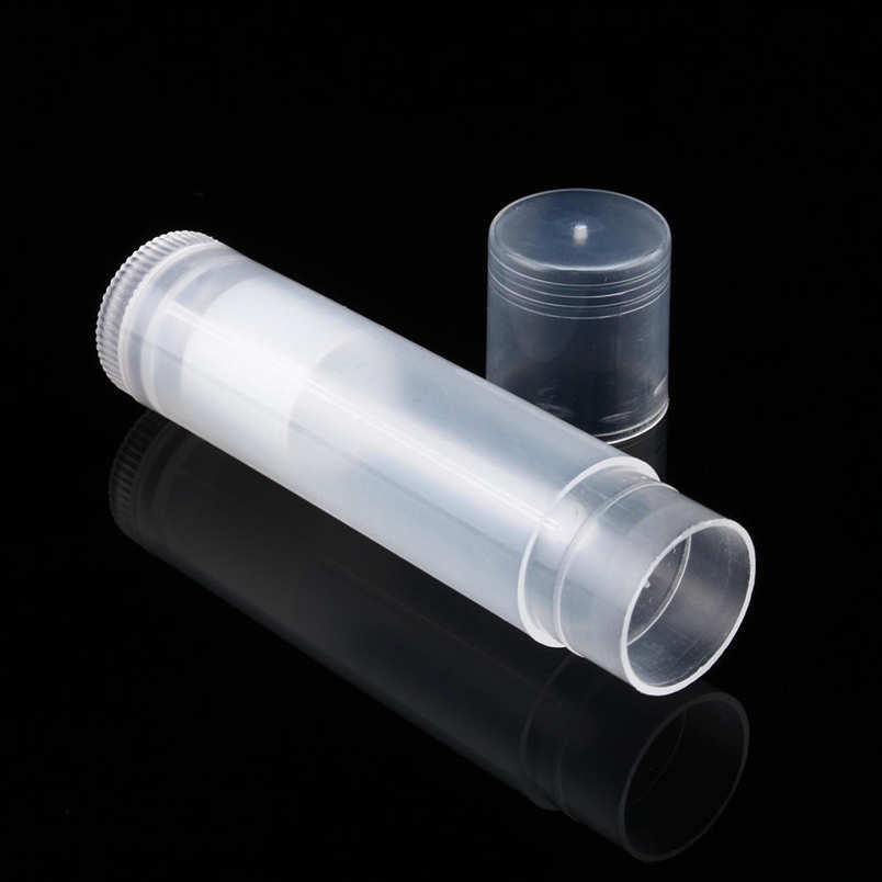 100PCS 5ml Clear White Black Empty LIP BALM Tubes Containers Lipstick + Caps BO. 
