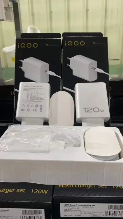Original Vivo iQOO 120W FlashCharge Super Flash Charger Fast Charging Adapter 6A Type-C Cable For Vivo IQOO 10 9 8 7 6 5 Pro Neo 7SE Z7 Z6 X90 X80 X70 Pro. 