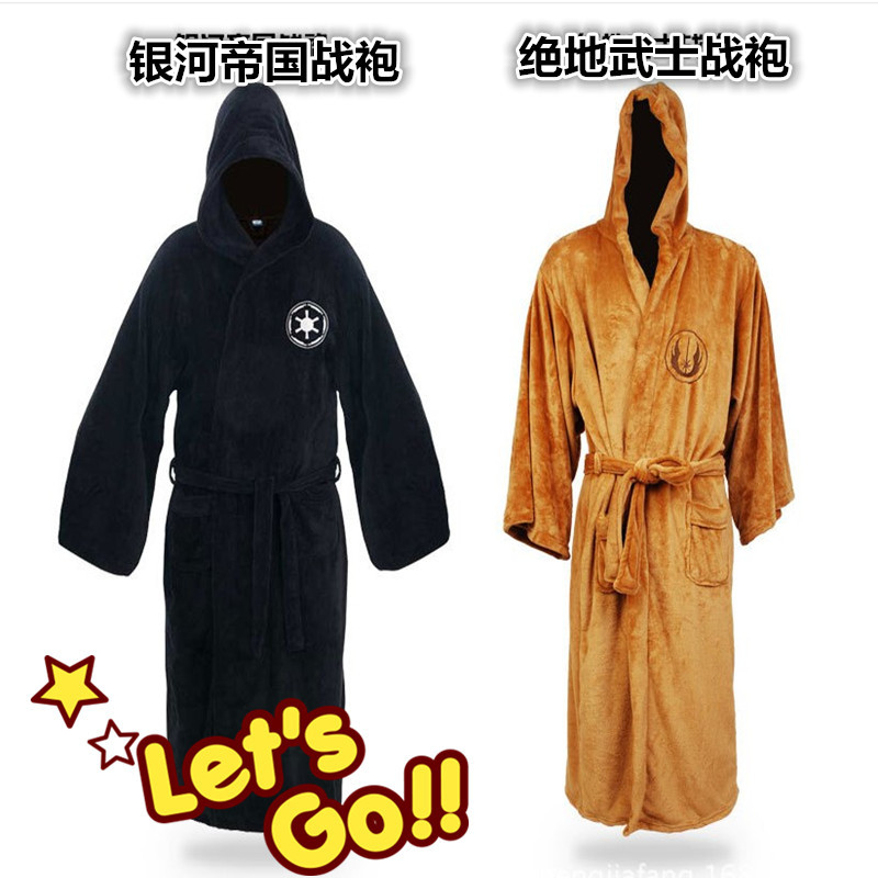 Star Wars Jedi Galactic Mens Flannel Loungewear Nightgowns Battlegowns Pegasus Bathrobes Cosplay