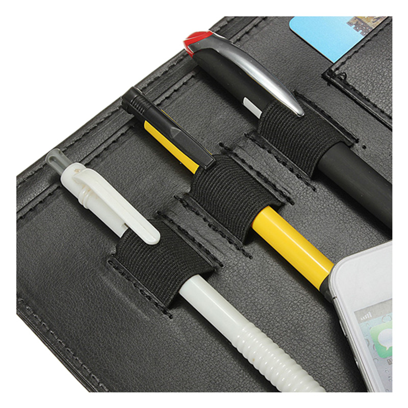 Black A4 Executive Conference Folder Portfolio PU Leather Document Organiser. 