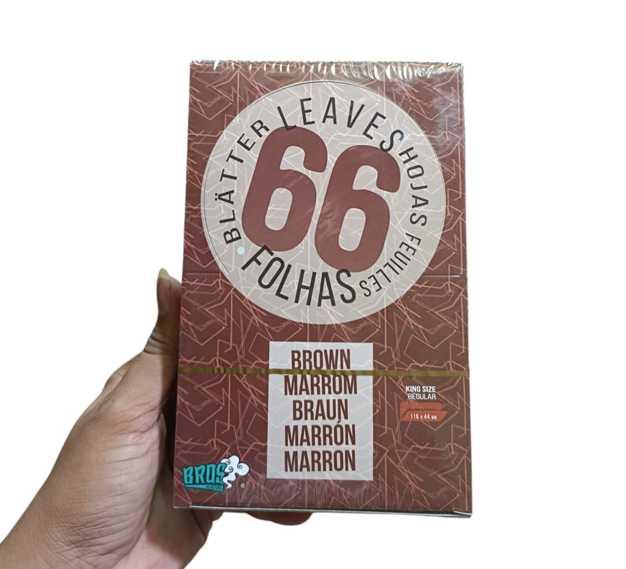 Bros Brown king size regular rolling Papers-66  Main Box (50 boxes). 