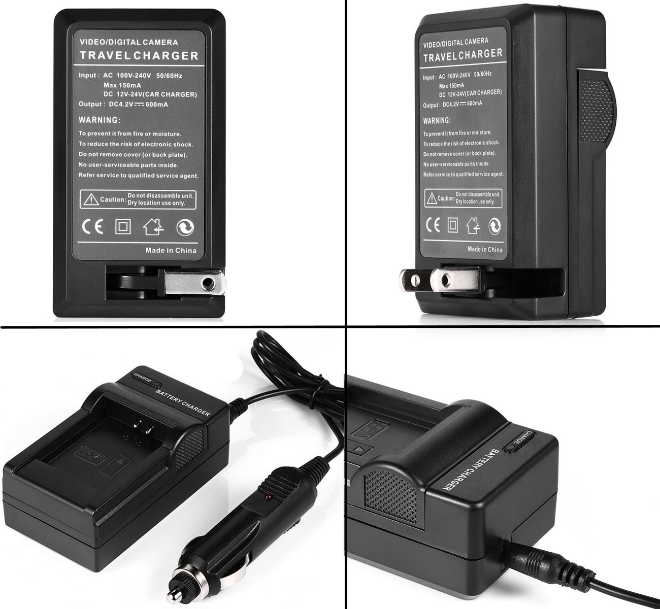 Battery Charger for Panasonic Lumix DMC-FH1, FH2, FH3, FH4, FH5, FH6, FH7, FH8, FH20, FH22, FH24, FH25, FH27 Digital Camera. 