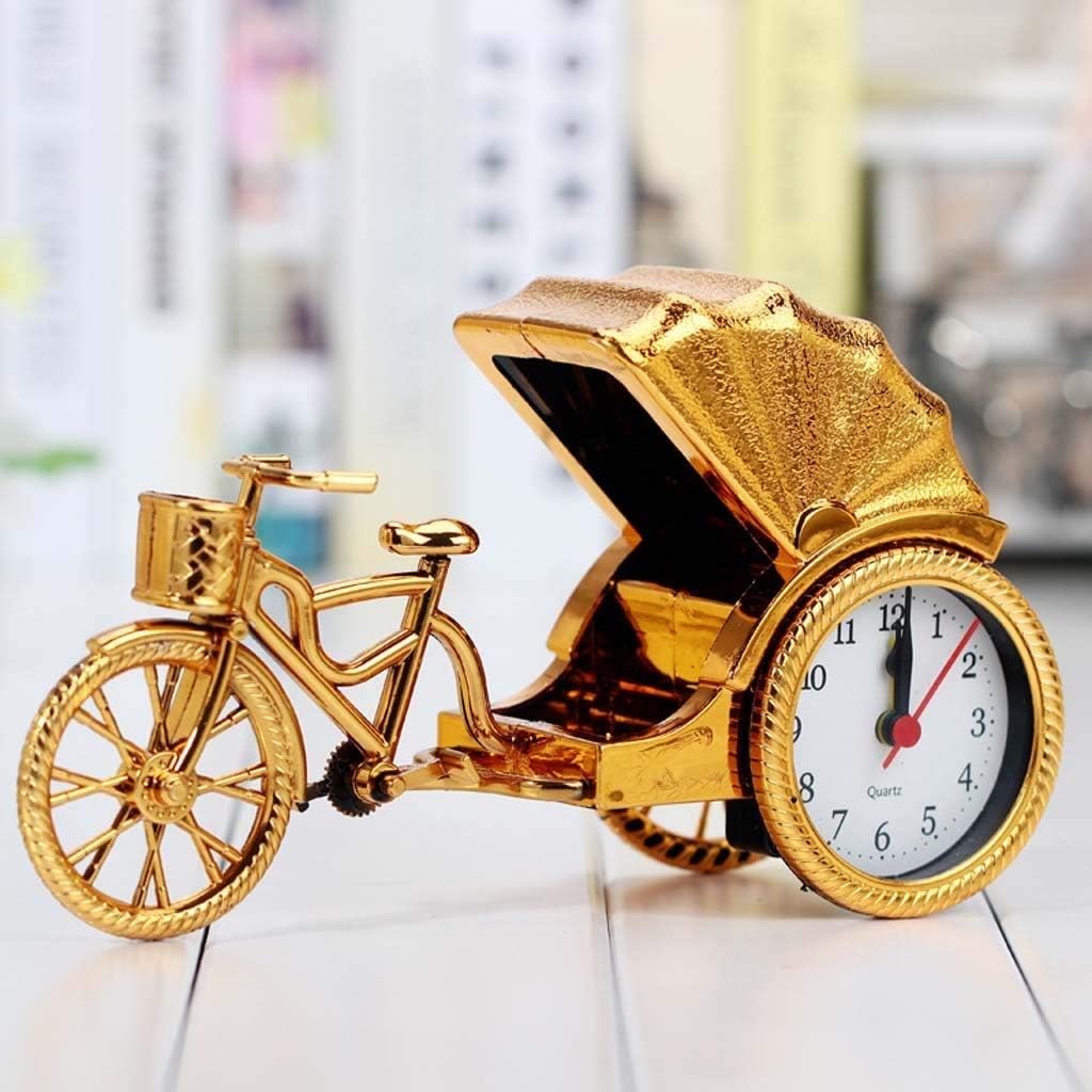 Creative Students Mini Alarm ClockClock Cartoon Children Small Clocks Retro Rickshaw Car Alarm Clock. 