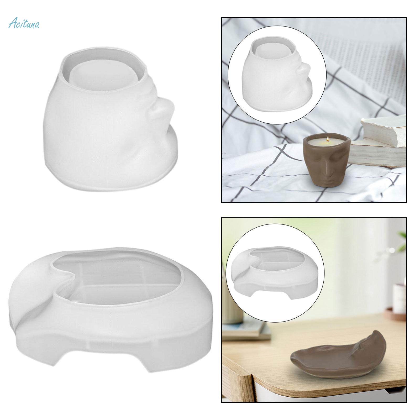 Abstract Human Face Silicone Model Epoxy Resin Casting Model DIY Clay Model Cup. 
