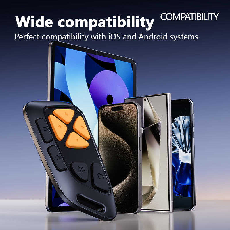 Bluetooth uzaktan kumanda, iPhone iPad Android için Bluetooth kaydırma sayfası Turner, kamera deklanşör uzaktan kumanda. 