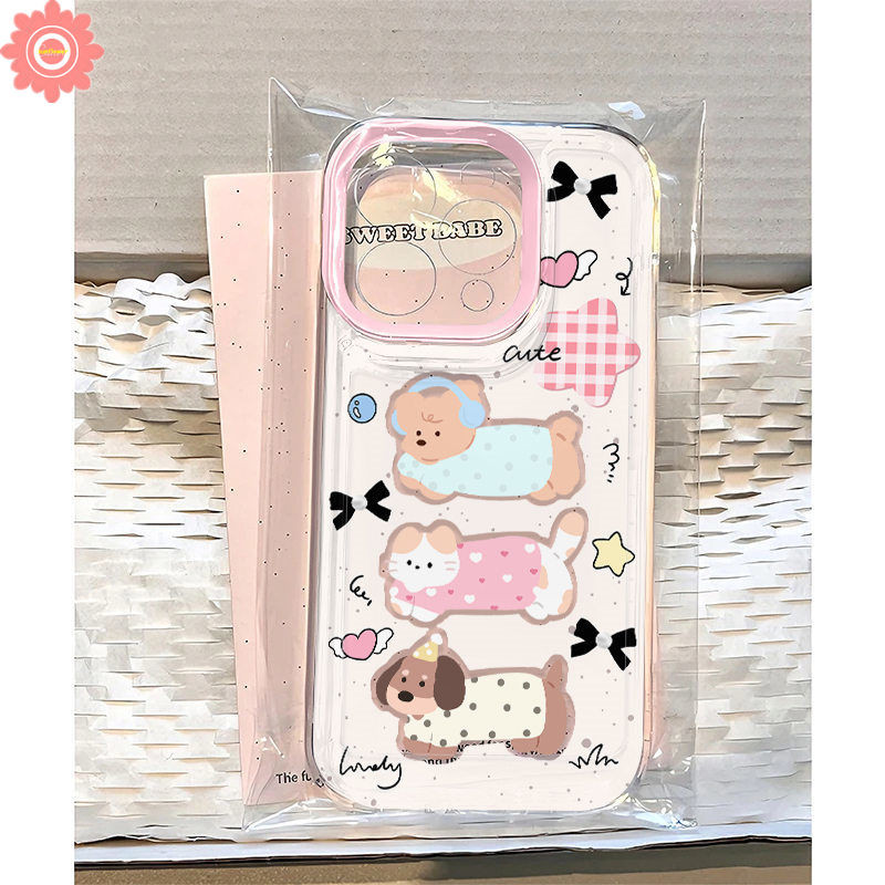 Lovely Animal Dog Case for Samsung A05s A16 A15 A05 A06 A53 A13 A35 A14 A30 A11 A04 A21s A24 A25 A12 A10s A34 A02s A50s A55 A32 A31 A52 A51 A20s A03s A54 A04s Cartoon Bear Cat Case