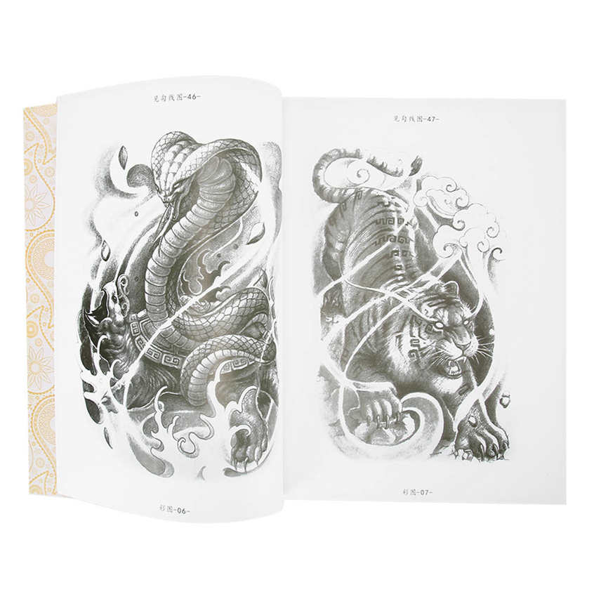 80 Pages Tattoo Practice Template Book Liner Shader Picture Accessory