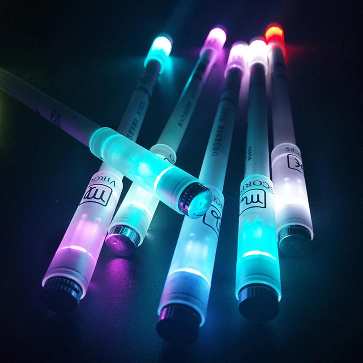 1pc Luminous Pen Spinner LED Spinning Rotating Gaming Ballpoint Pen For Beginner Rotating