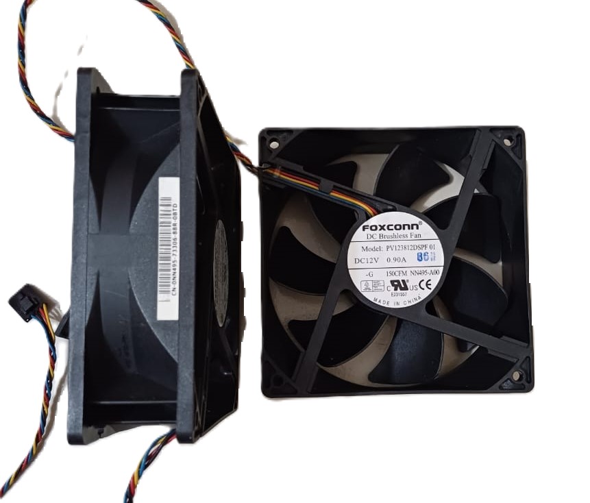 DC Brushless Hi Speed Cooling Fan FOXCONN PV123812DSPF 01 12V 0.90A 5’*5’ inch 15000 RPM Air Compatible devices Server 4-wire interface. 