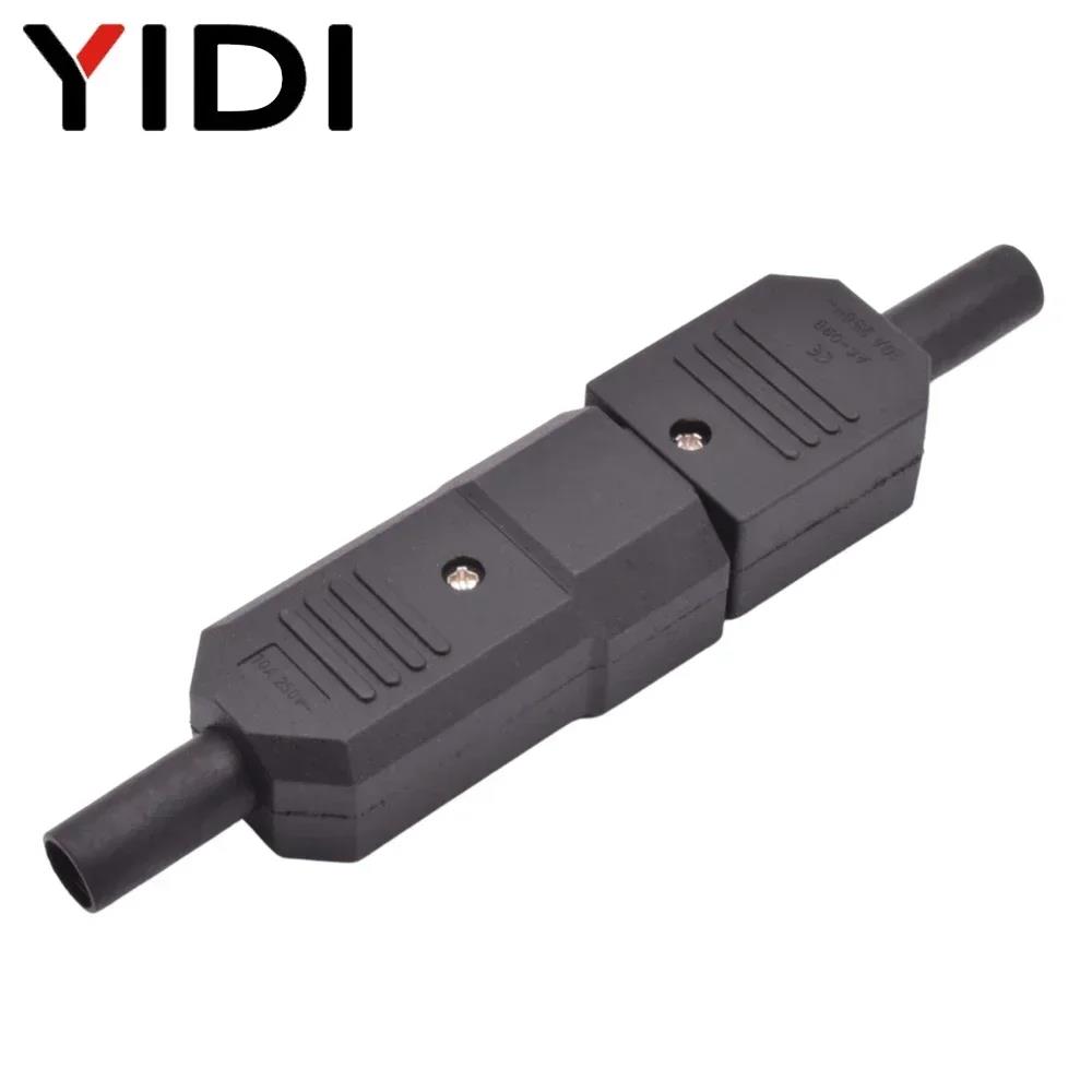 IEC320 C13 C14 AC Power Inlet Socket 10A 250V Fuse Rewirable Electrical Male Female Plug Connector with Red Lamp Rocker Switch. 