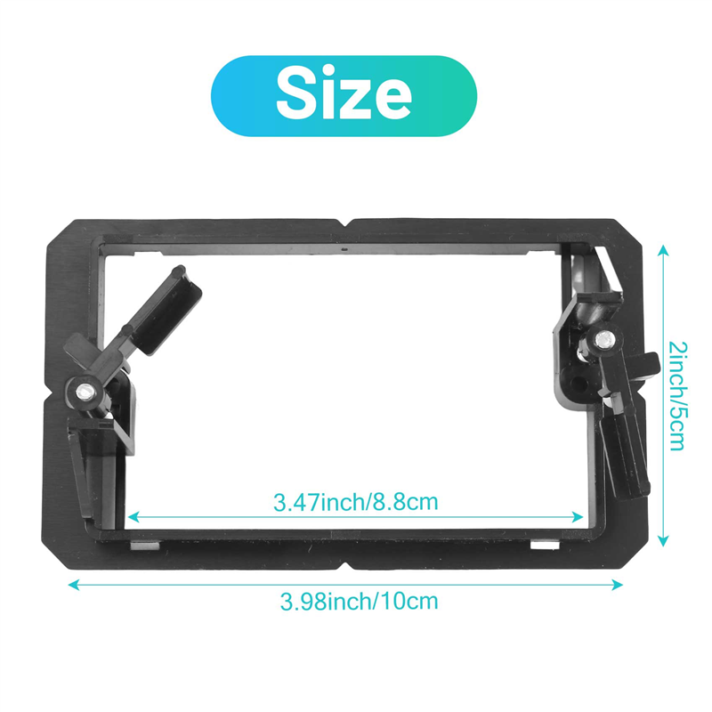 12 Pcs Single Gang (1-Gang) Low Voltage Mounting Bracket - Black