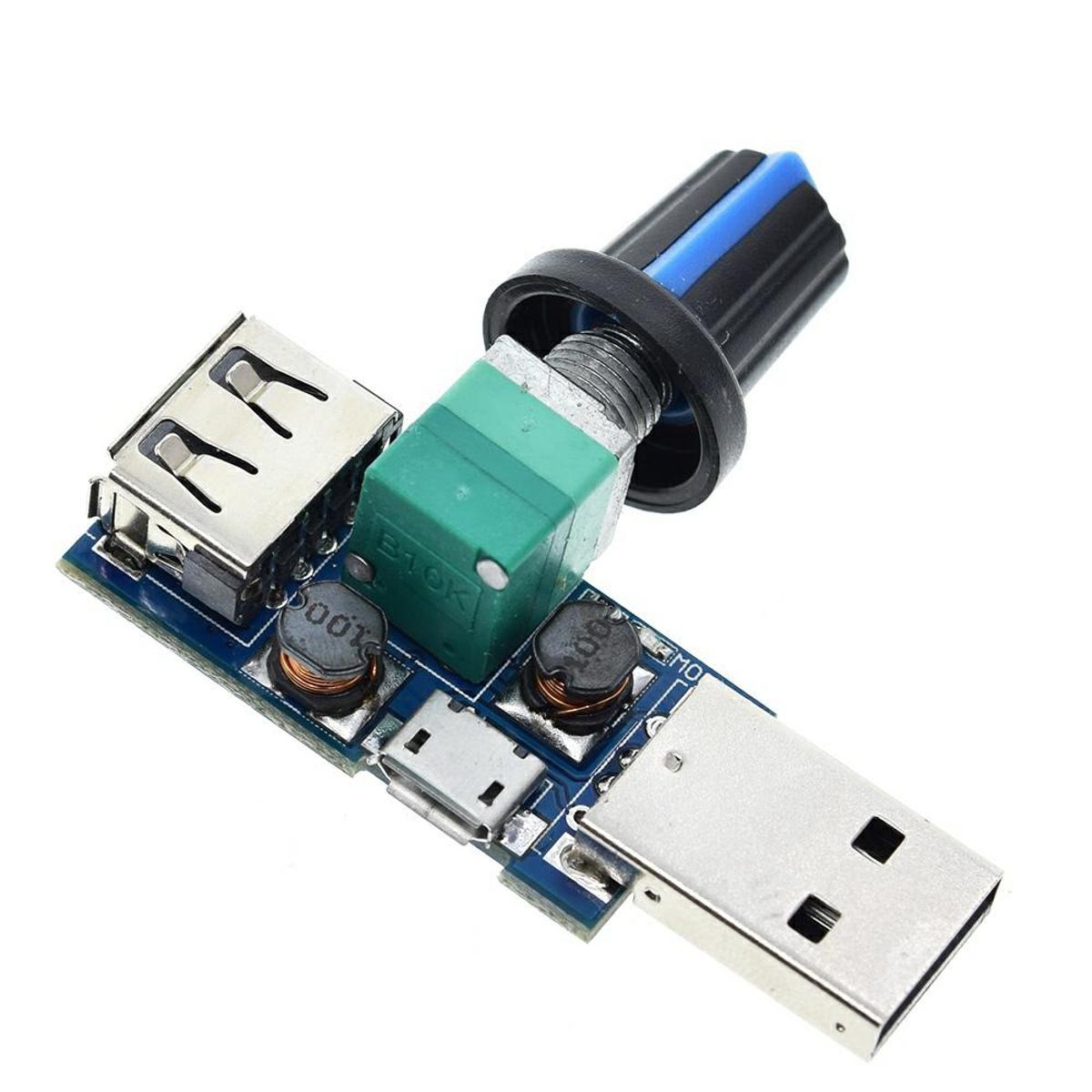 DC 4V-12V 5W XY-FS USB Fan Stepless Governor USB Fan Speed Controller Multi-Gear Auxiliary Cooling Tool Switch- DC