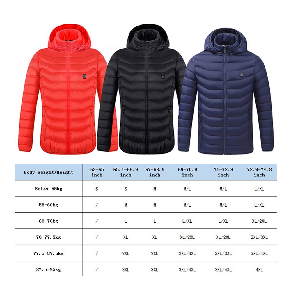 4 Heated Vest Jacket Fashion Men Women Coat Clothes Intelligent Electric Heating Thermal Warm Clothes Winter Heated Hunt-Black. 