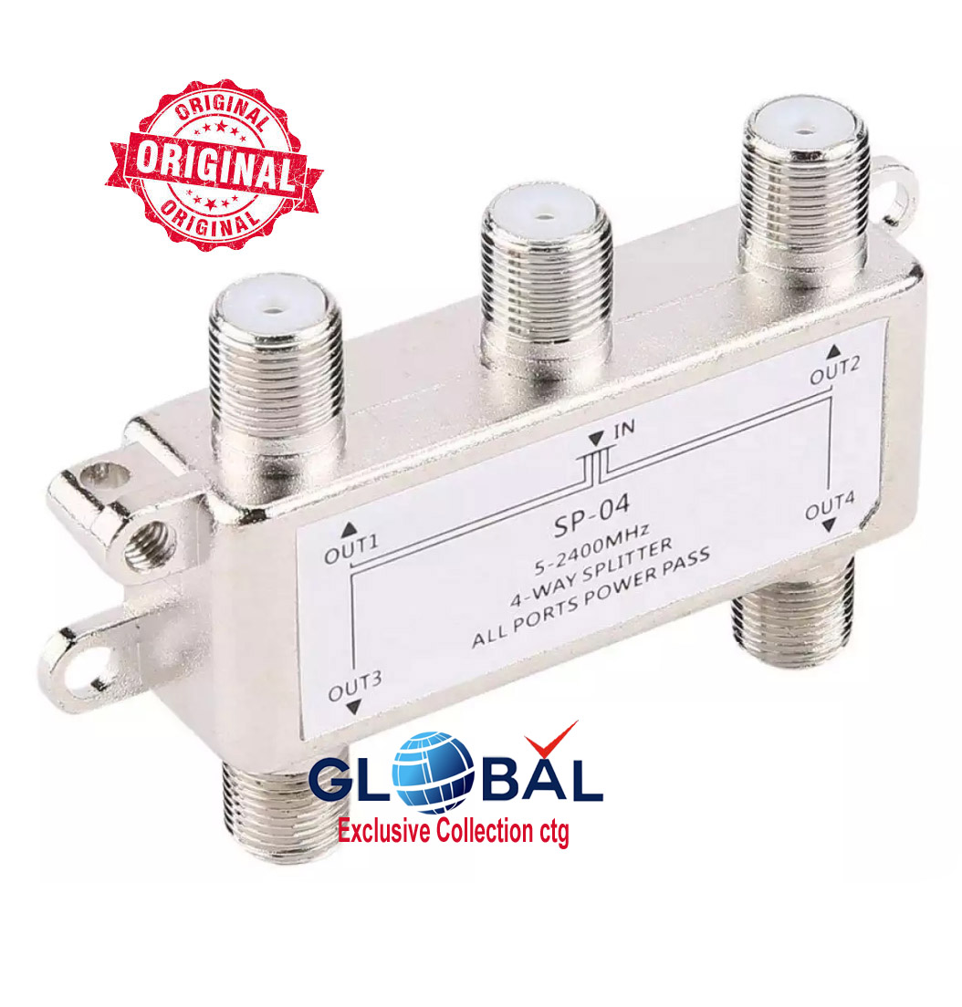 4 Way  Cable signal 5-2450MHZ Splitter 1 set. 