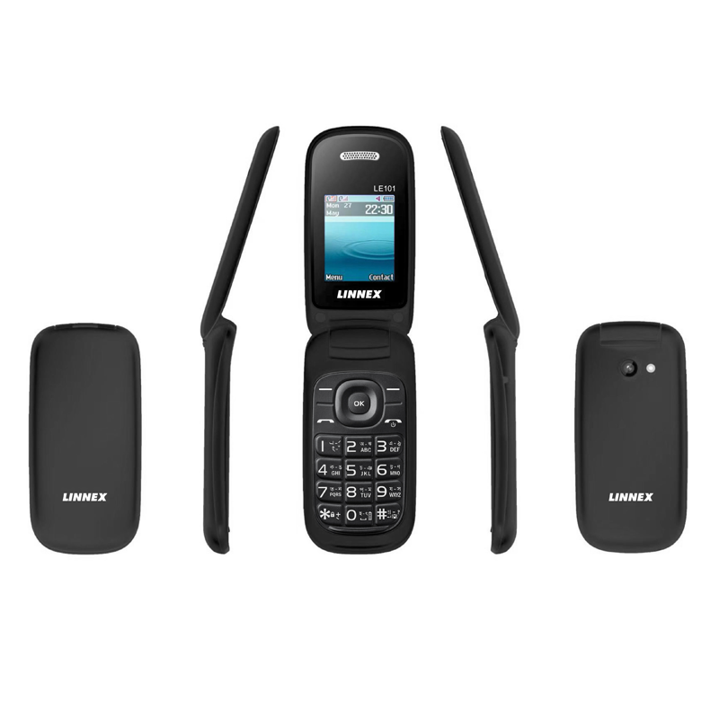 Linnex Le101 Folding Dual Sim Feature Mobile Phone 1000mAh Battery. 