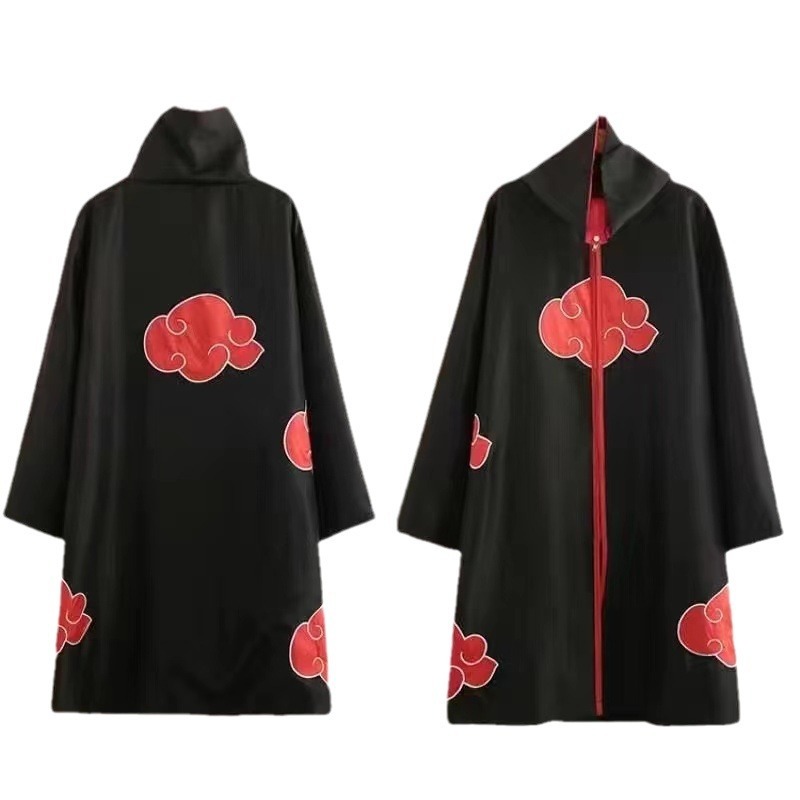Fourth Generation Eye Naruto Cloak Afei with Tuxiao Organization Red Cloud Robe Mysterious Person Clothing Anime Clothes. 