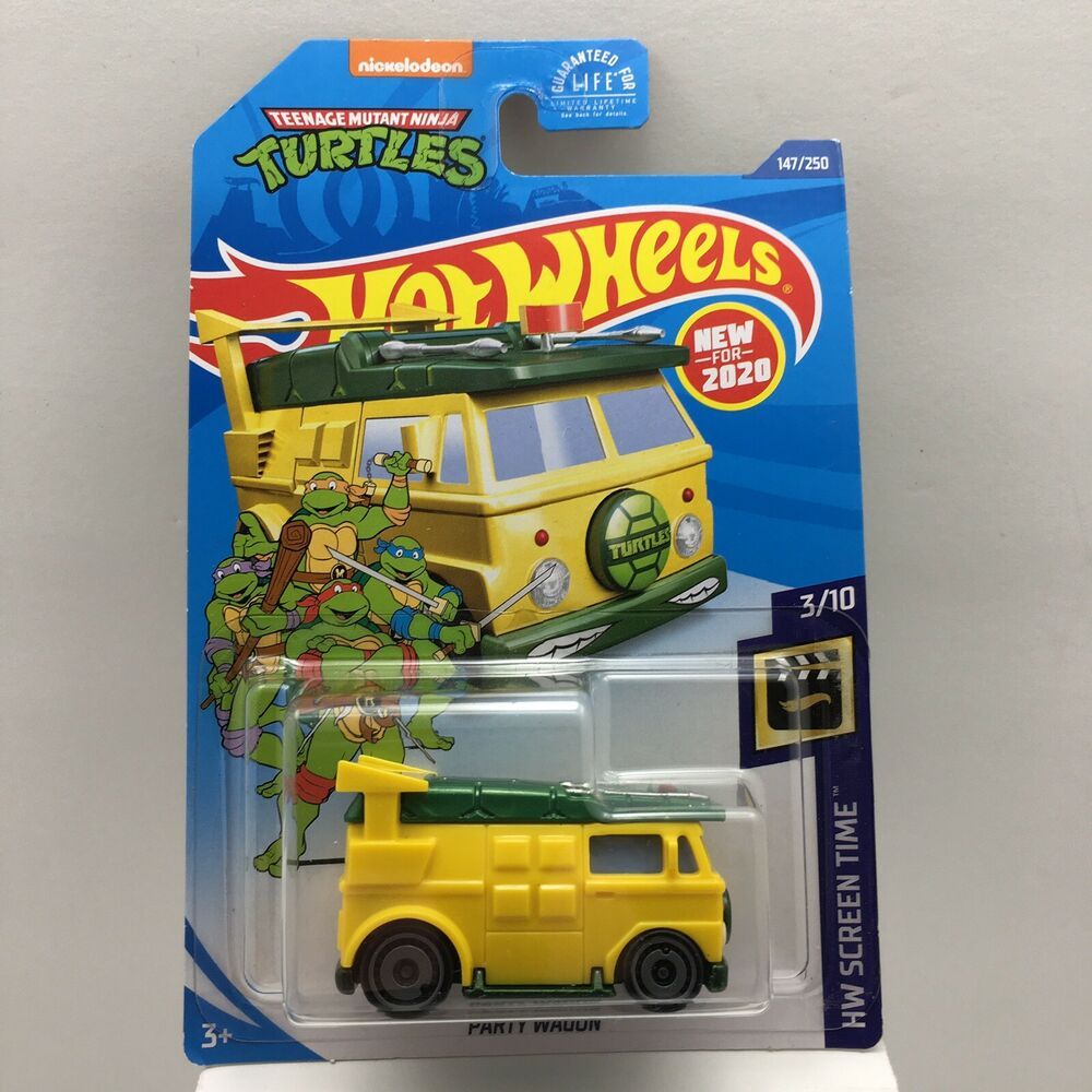 Exceotional Quality - Hot Wheels Mainline Kishore Mutant Ninja Turtle Party Wagon yellow, scale-1: 64 - Sustainable Option