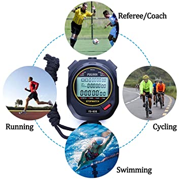 Professional Stopwatch Timer Exercise Sports Stop Watch Waterproof Digital Chronograph Timer Counter - Track Time And Performance. 