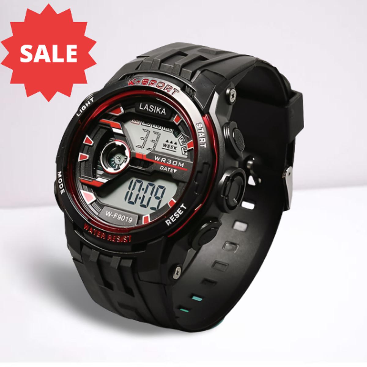 Lasika W H9019 Silicon Digital Sports Watch