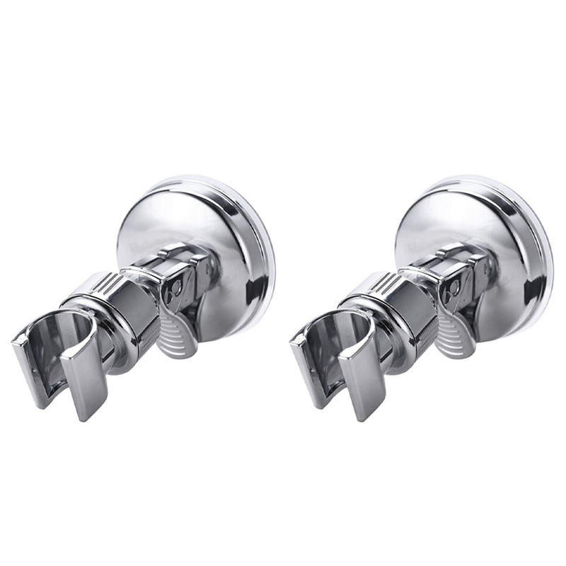 2X Adjustable Shower Holder Bathroom Chrome Wall Mount Strong Suction Handheld Shower Bracket