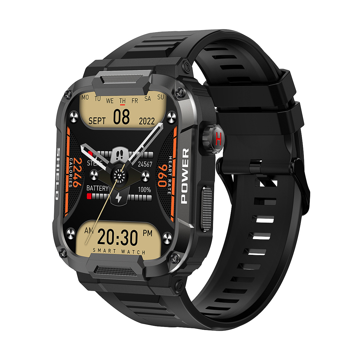 2024 New 66 smartwatch Bluetooth 8763EW one click link rotary button triple waterproof swimming. 