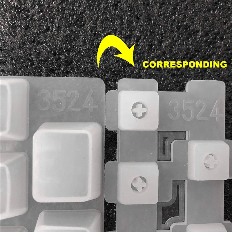 TWEXQNY 2X Keycap Molds Silicone Kit,Handmade Crystal Resin Molds for Key Caps of Gaming Keyboards Mechanical with Key Puller. 