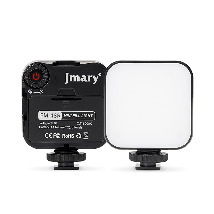 New upgrade more smooth Jmary FM48R Mini Dimmable Interlock LED Video Light Fill Light. 