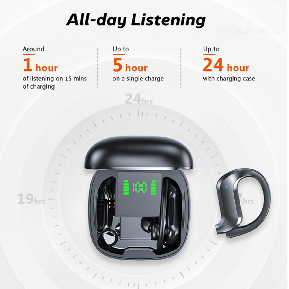 MD03 TWS Bluetooth 5.0 Wireless Touch Earphones with Digital Display Charge Box. 