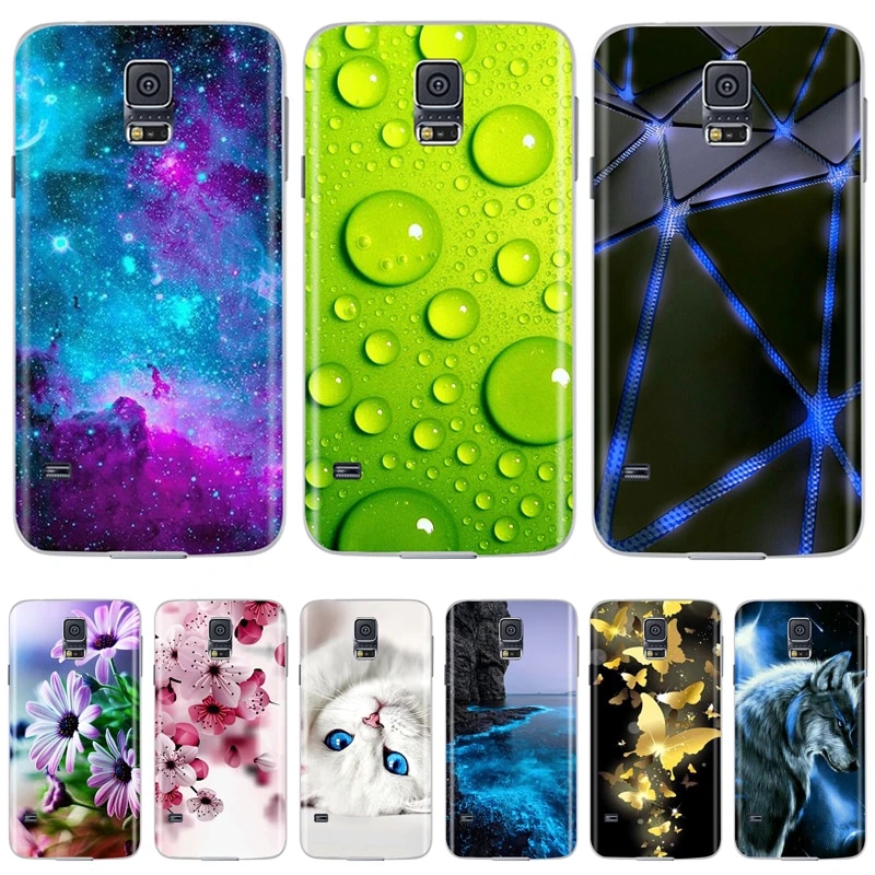 For Samsung Galaxy S5 Case S5 Mini Silicone Soft Tpu Back Case on For Samsung Galaxy S5 S 5 Neo I9600 SM-G900F Phone Shell Coque
