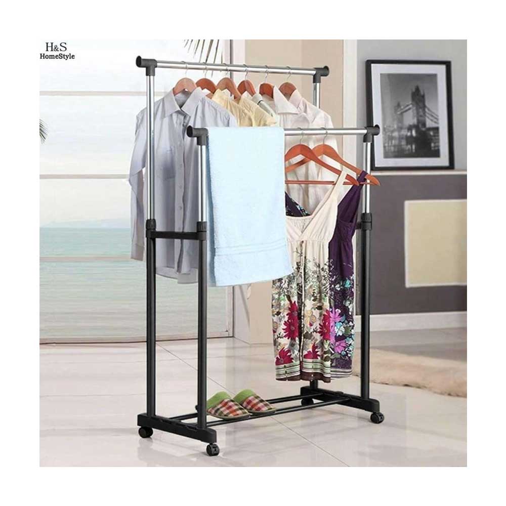 Double Layer Clothing Rack