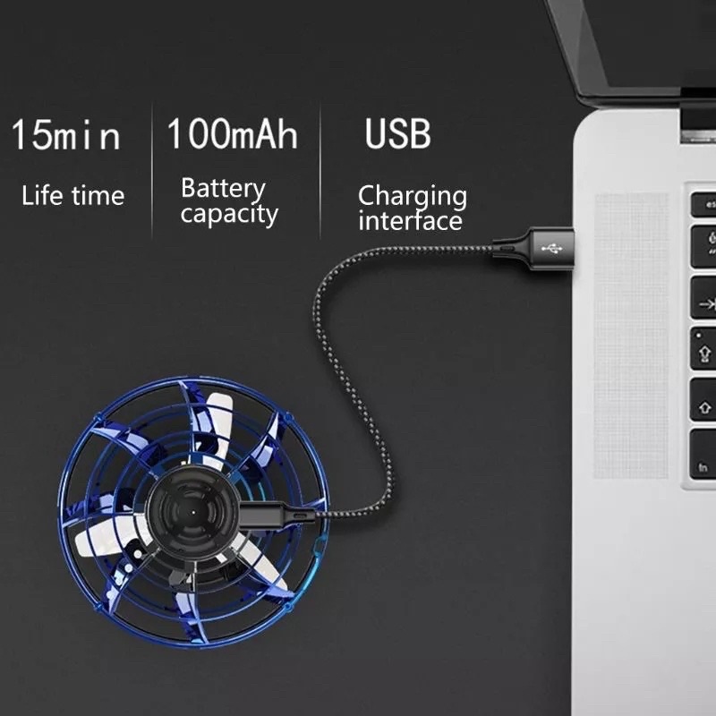 Flynova Mini Hand Control UFO Drone Aircraft Flying Spinner finger Gyro game Toys Upgrade Led Fingertip Flight Gyro Toy Boomerang Soaring Helicopter Fidget Toy Beybladeset Gyrotoy. 