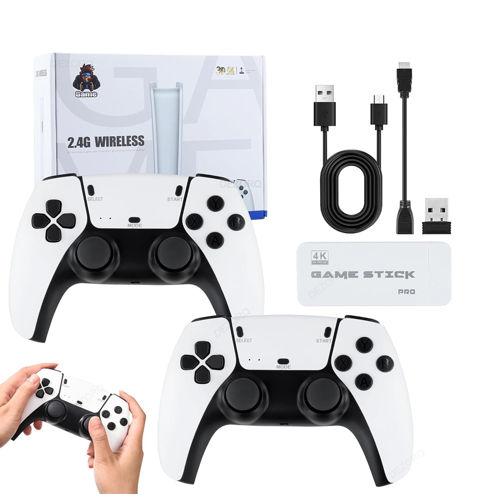 M15 Game Stick 4K Video Juegos TV Game Console Wireless Gamepads Video Game 128G 40000 Retro Game HD Output Two-player for PS1. 