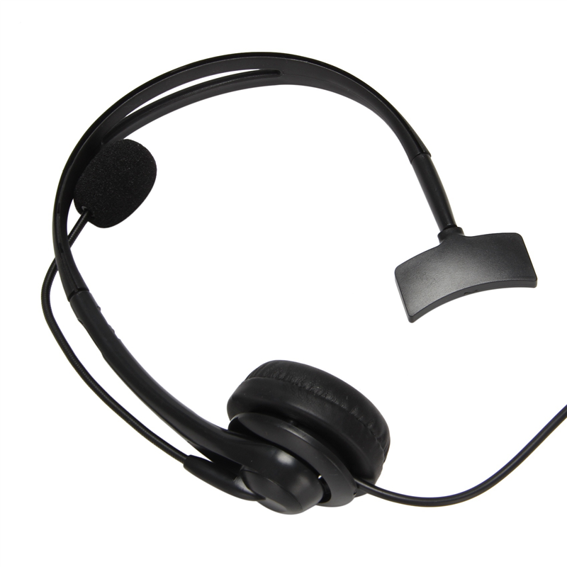 6X USB Call Center Headset with Noise Cancelling Mic Monaural Headphone for PC Home Office Phone Service Plug and Play. 