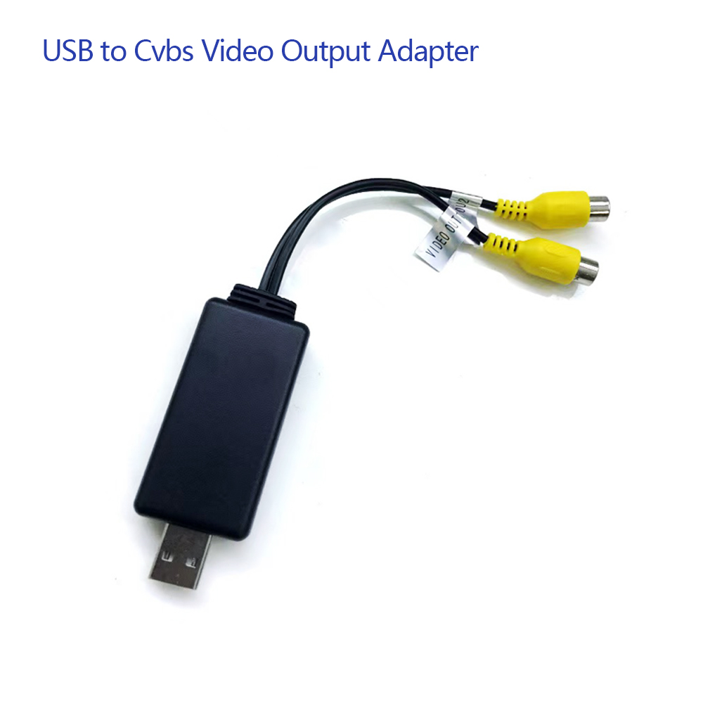 USB to Cvbs Video output Adapter to RCA interface Cable usb input 2 port vedio outbut to Car Radio Accessories Android TV Player. 