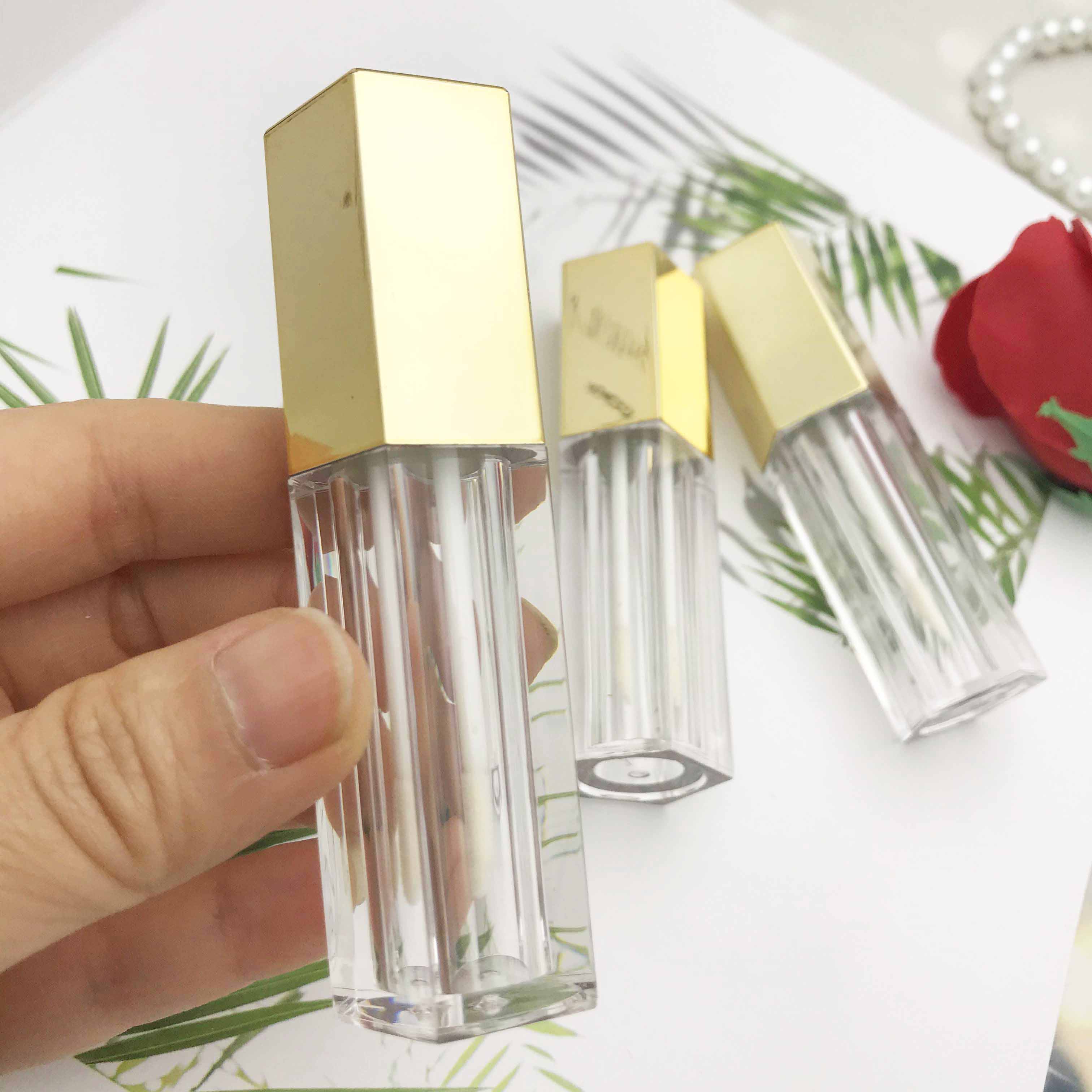 5/10/30/50pcs 5ml Empty Lip gloss Tubes Eyeliner Containers Gold cap,Mascara Refillable Bottles Lipgloss Cosmetic packing. 