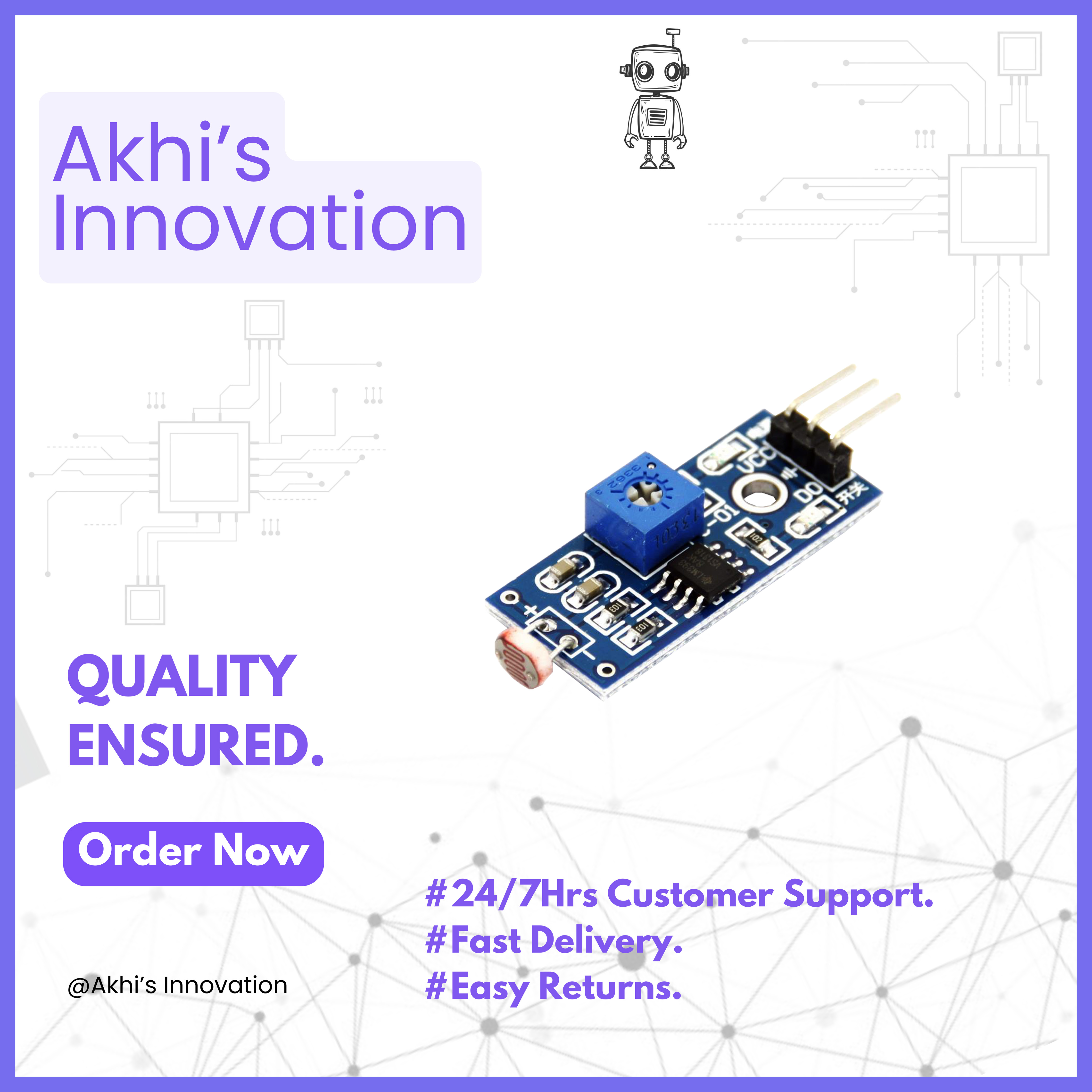 LDR Sensor Module For Arduino Based Projects