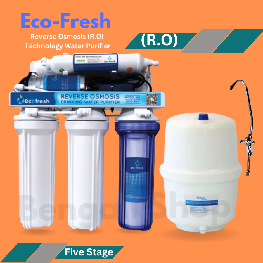 Water filter Machin -5 Stage Reverse Osmosis (R.O) Water Purifier, Eco-fresh. 