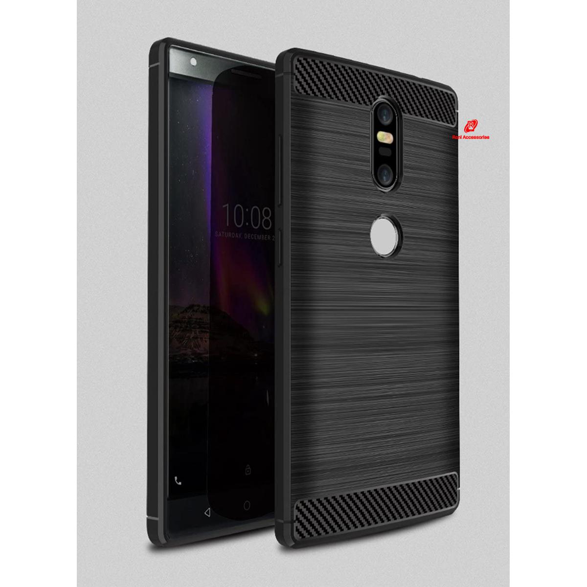 Carbon Fiber Case For Lenovo Phab2 Plus / Phab2 + / Phab 2 Plus - Luxury Stylish Rubber Silicone Armor Designed Shockproof Flexible Camera Bumper Protective Tpu Back Cover - Phone Back Cover (Back Case Cover For Smartphone)