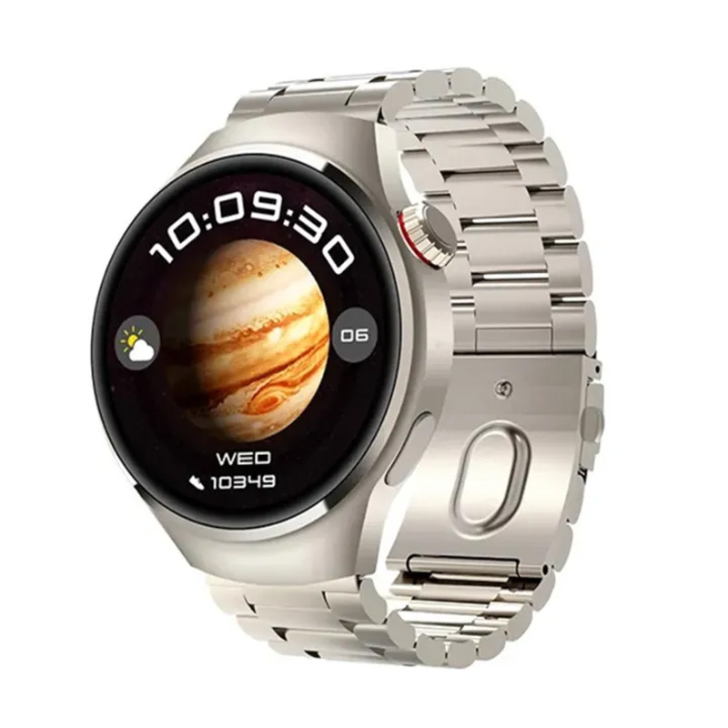 G7 Max Smartwatch – 1.53" HD Display, NFC, AI Voice Assistant, Compass, Stainless Steel Round Dial Fitness Tracker for Men. 