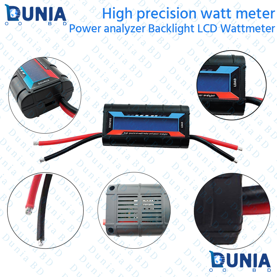 150A Watt Meter Power Analyzer High Precision RC with Digital LCD Screen for Voltage Current Power Charge and Energy Measurement. 