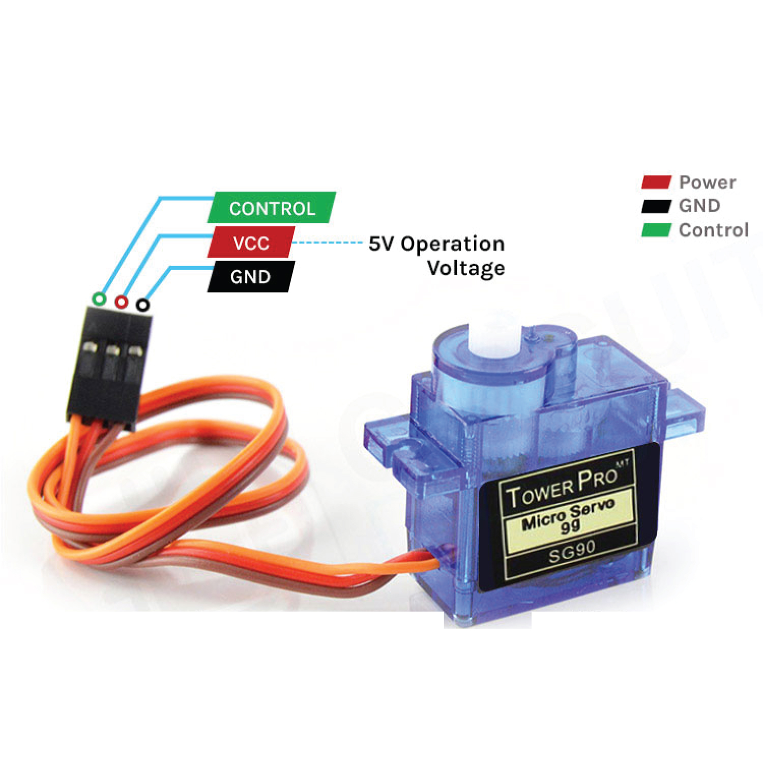Servo Motor SG90 Servo Motor 180 Degrees 9G Micro Servo Motor for RC Helicopter, Airplane, Robotics Project. 